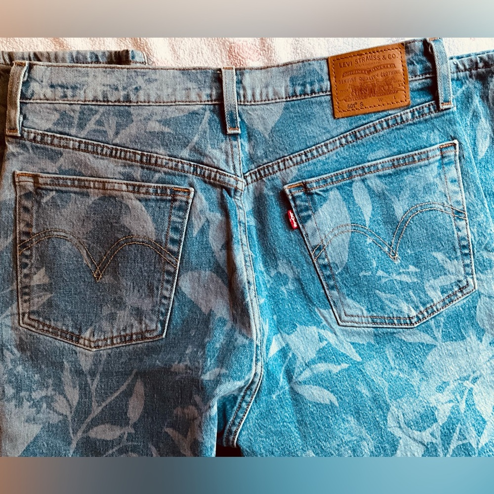 Levi’s premium 501 skinny patterned jeans